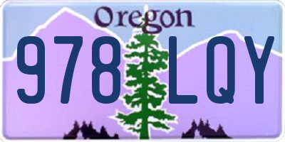 OR license plate 978LQY