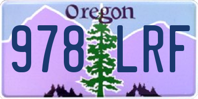 OR license plate 978LRF