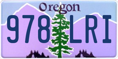OR license plate 978LRI