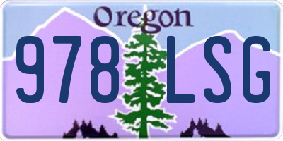 OR license plate 978LSG