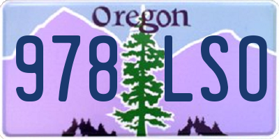 OR license plate 978LSO