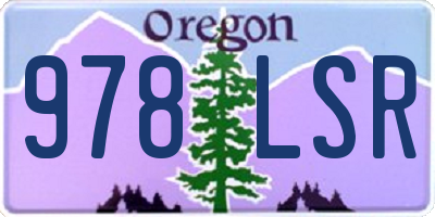 OR license plate 978LSR