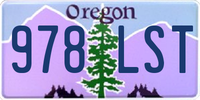 OR license plate 978LST