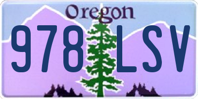 OR license plate 978LSV