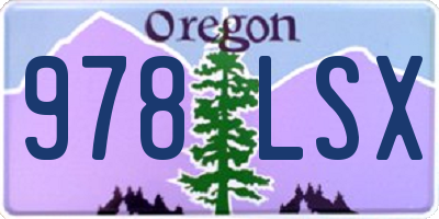 OR license plate 978LSX