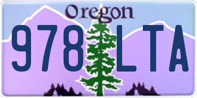 OR license plate 978LTA