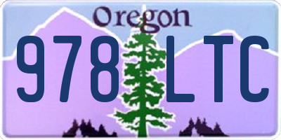 OR license plate 978LTC