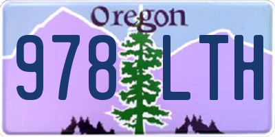 OR license plate 978LTH