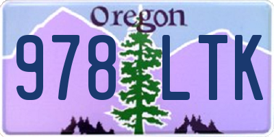 OR license plate 978LTK