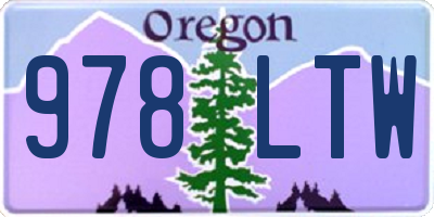 OR license plate 978LTW