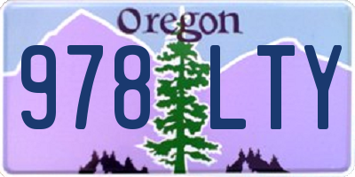 OR license plate 978LTY