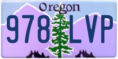 OR license plate 978LVP