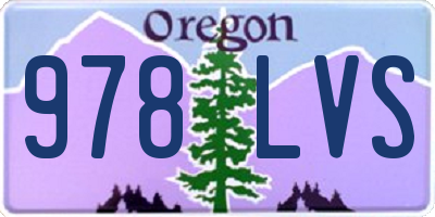 OR license plate 978LVS