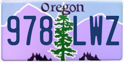 OR license plate 978LWZ