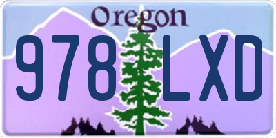 OR license plate 978LXD