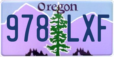 OR license plate 978LXF
