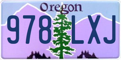 OR license plate 978LXJ