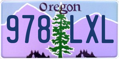 OR license plate 978LXL