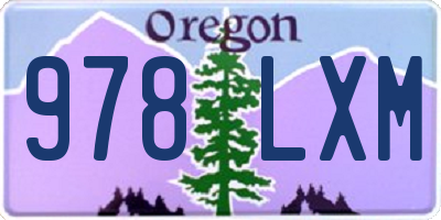 OR license plate 978LXM