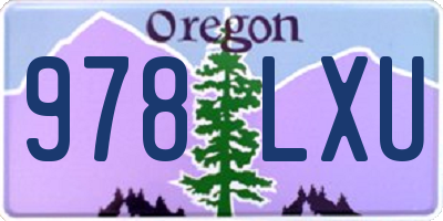OR license plate 978LXU