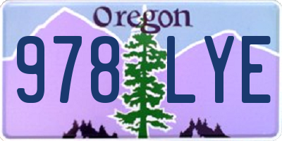 OR license plate 978LYE