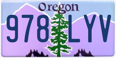 OR license plate 978LYV