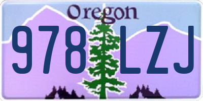 OR license plate 978LZJ