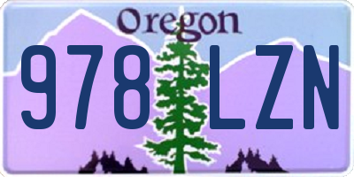 OR license plate 978LZN
