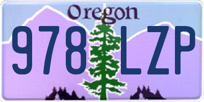 OR license plate 978LZP