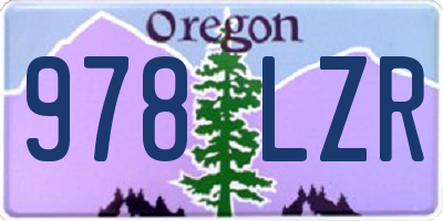 OR license plate 978LZR