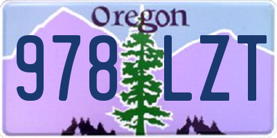 OR license plate 978LZT