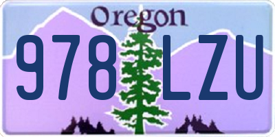 OR license plate 978LZU