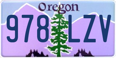 OR license plate 978LZV
