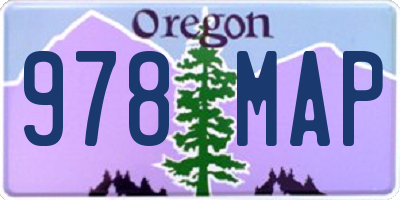 OR license plate 978MAP