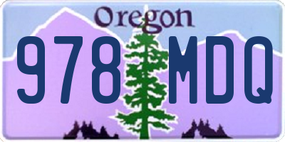 OR license plate 978MDQ