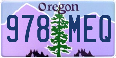 OR license plate 978MEQ