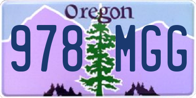 OR license plate 978MGG