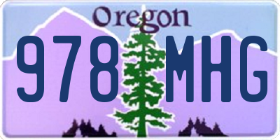 OR license plate 978MHG