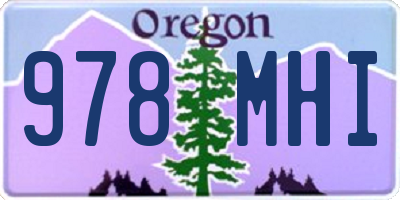 OR license plate 978MHI