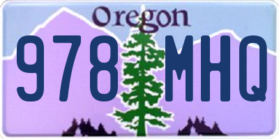 OR license plate 978MHQ