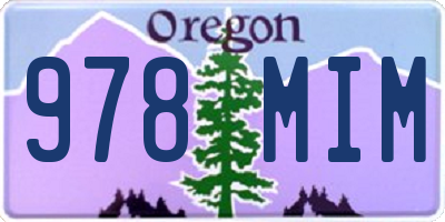 OR license plate 978MIM