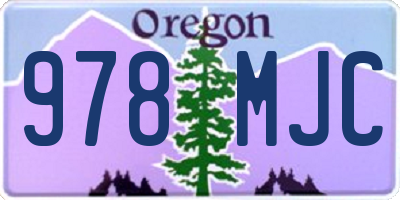 OR license plate 978MJC