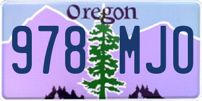 OR license plate 978MJO