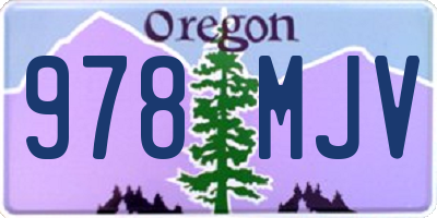 OR license plate 978MJV