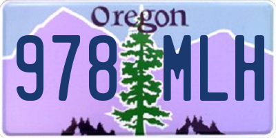 OR license plate 978MLH