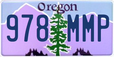 OR license plate 978MMP