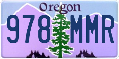 OR license plate 978MMR