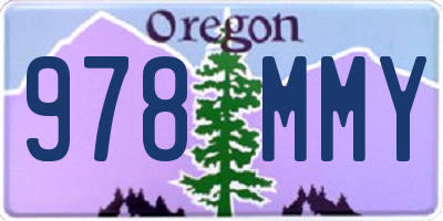 OR license plate 978MMY