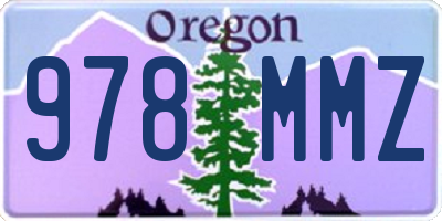 OR license plate 978MMZ