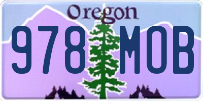 OR license plate 978MOB